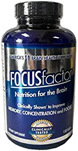 Focus Factor Nutrition for The Brain - Improves Memory & Concentration - DMAE, B6, B12, Bacopa - America’s #1 Clinically Proven Brain Booster Supplement (150 Count)