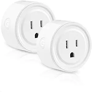 Wifi Smart Plug works with Alexa, Mini Smart Outlet Echo & Echo Plug, Google Home, Smart Home Devices, No Hub Required Wifi Mini Socket, Wifi Remote Plugs Control Your Devices from Anywhere (2 Pack)