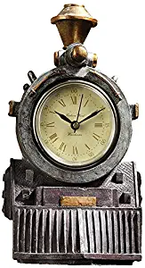 Design Toscano All Aboard Locomotive Train Steampunk Decor Wall Clock, 9 Inch, Multicolored