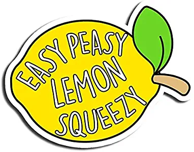 Easy Peasy Lemon Sticker Pun Stickers Waterbottle Sticker Tumblr Stickers Laptop Stickers Vinyl Stickers