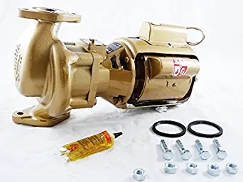 Bell & Gossett 102213 Series Hv Bnfi Three-Piece Oil Lubricated Circulator Pump, Flange Connection, 1/6 hp, 8-1/2" Height, 15-3/8" Length, Bronze