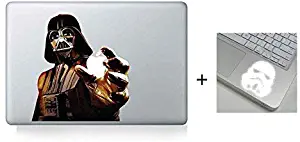 Dark Darth Vader Star War Evil Cartoon Character Decal Sticker for MacBook Laptop Air Pro Retina 13 Inch Cool-Get 2 Sticker- A Free Wrist Sticker