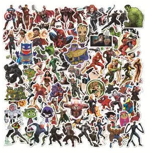 Superhero Stickers for Hydro Flask, 100 Pcs Waterproof Vinyl Stickers for Laptop, Luggage, Skateboard, Water Bottles, Bicycle, Guitar, Phone,Trendy Aesthetic Stickers for Kids, Teens