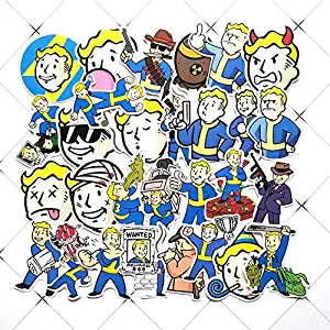 29Pcs Fallout Game Sticker for Luggage Skateboard Phone Laptop Moto Bicycle Wall Waterproof Stickers