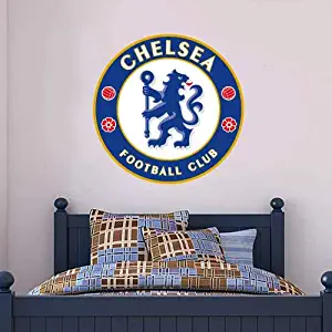 Official Chelsea Football Club - Blues Crest Wall Mural + Wall Sticker Set Decal Vinyl Poster Print Mural (90cm Height)