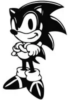 SEGA Sonic The Hedgehog ARMS Cross Pose Vinyl Stickers Symbol 6" Decorative DIE Cut Decal for Cars Tablets LAPTOPS Skateboard - Black