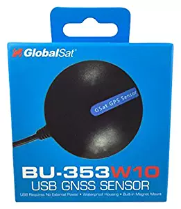 GlobalSat 05-BU353-W10 GPS GNSS Location Sensor, Windows 10 - Black