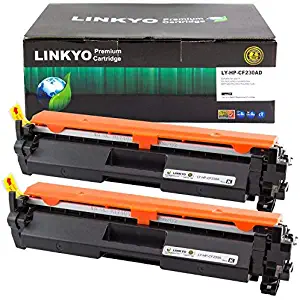 LINKYO Compatible Toner Cartridge Replacement for HP 30A CF230A (Black, 2-Pack)