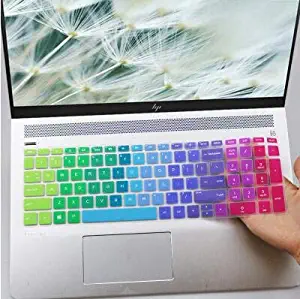 Keyboard Protector Skin Cover Compatible HP Pavilion 15.6" Series/HP 15.6 Touchscreen Laptop 15-BS020WM/15.6" HP Pavilion x360 Series/15.6" HP Envy x360 Series/17.3" HP Pavilion Series -Rainbow