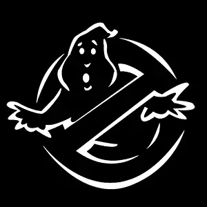 PLU Ghostbusters White Decal Vinyl Sticker|Cars Trucks Vans Walls Laptop| White |5.5 x 5 in|PLU132