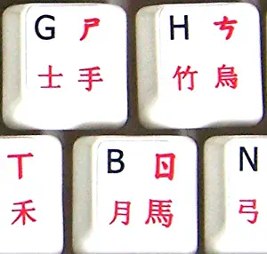 Chinese Keyboard Stickers with Transparent Background with RED Lettering for Computer LAPTOPS Desktop