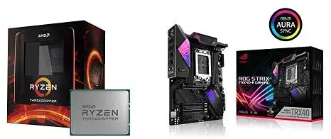 AMD Ryzen Threadripper 3970X 32-Core with Asus ROG Strix TRX40-E Gaming AMD 3rd Gen Ryzen Threadripper sTR4 ATX Motherboard