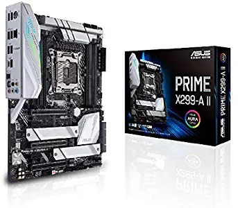 Asus Prime X299- A II ATX Motherboard (Intel X299) LGA 2066, 12 IR3555 Power Stages, DDR4 4266 MHz, Triple M.2, USB 3.2 Gen 2 Type-C, Intel LAN and Aura Sync RGB Lighting