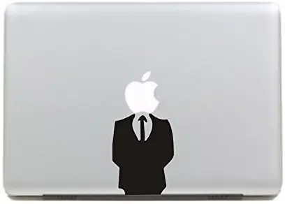 Echohc Mr. Apple in Suit-DIY Personality Vinyl Decal Sticker for Apple MacBook Pro/Air 13 Inch Laptop Case Cover Cartoon Skin Sticker